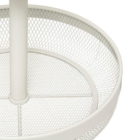 Corbeille à fruits 2 niveaux métal beige – rangement élégant Corbeille à fruits métal beige à 2 niveaux – présentoir fruits cuisine