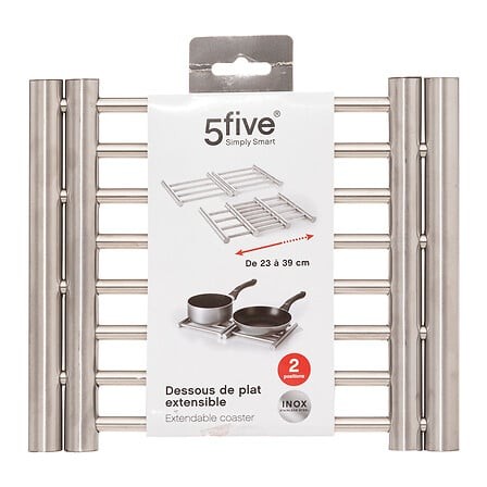 Dessous de plat extensible en inox 38 cm