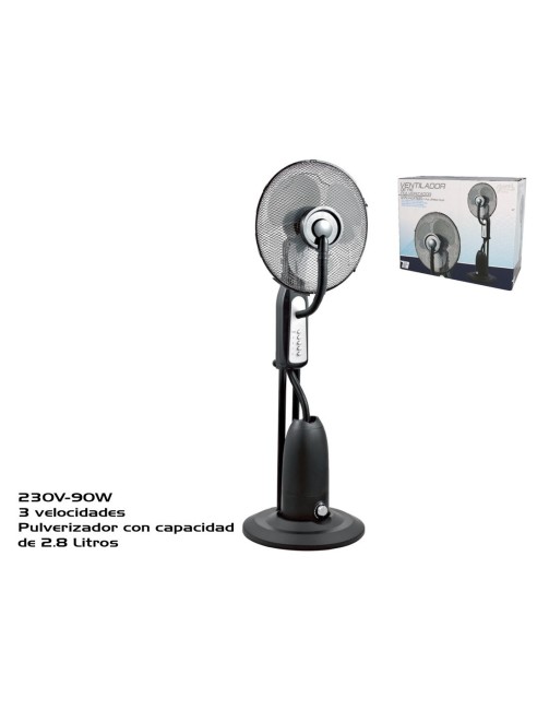 Ventilateur brumisateur 40 cm 90W – ventilateur sur pied Ventilateur sur pied avec brumisateur 40 cm 90W