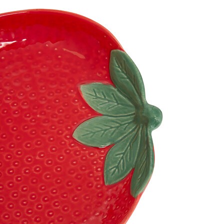 coupelle fraise dolomite rouge 21 cm deco table fruit