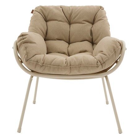 Salon de jardin duo PAOPAO gris graphite 2 places acier extérieur
