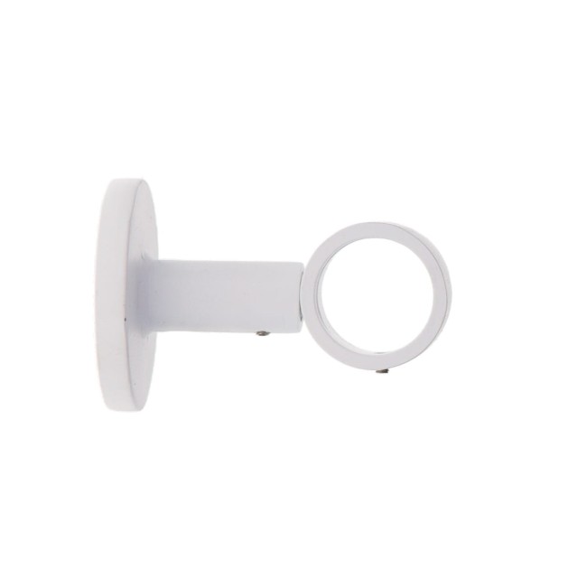 Support simple tringle à rideaux Ø28 mm blanc mat