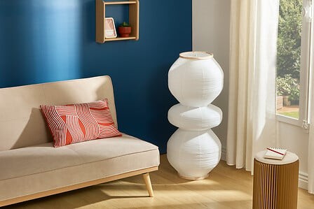 lampadaire double blanc H100 cm luminaire intérieur