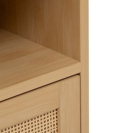 Meuble bas cannage 80 cm – buffet bois naturel style bohème tendance meuble bas cannage 80 cm bois rotin rangement style boheme interieur