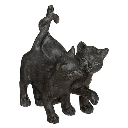 Statue décorative duo de chats en résine – hauteur environ 15 cm