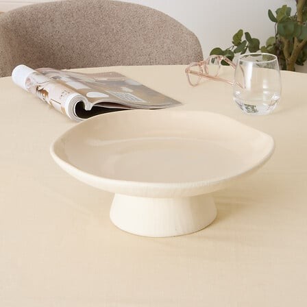 Coupe décorative Aria Ø 28 cm – céramique beige déco intérieure Organiseur coupe Aria en céramique beige Ø 28 cm – objet déco à poser