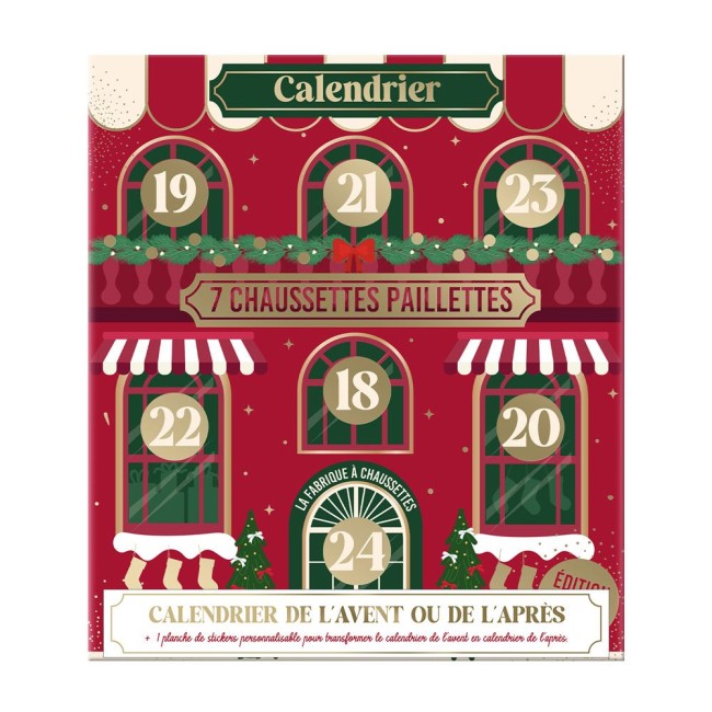 Calendrier de l’Avent chaussettes paillettes | Irisia Maison