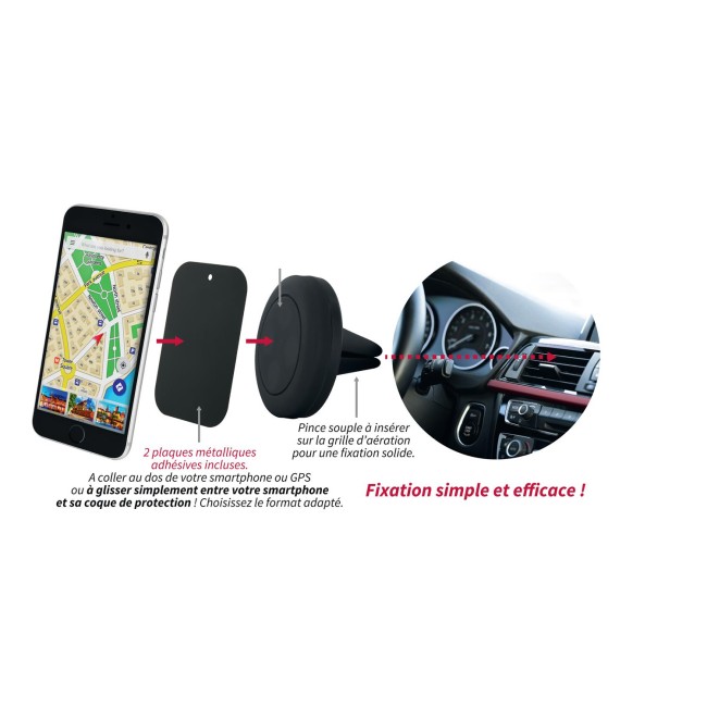 Support smartphone aimanté voiture 360° | Irisia Maison Support smartphone aimanté voiture 360° | Irisia Maison