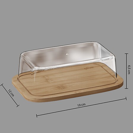 Beurrier en bambou 19,3 × 12,5 cm | Irisia Maison