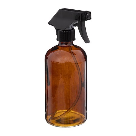 vaporisateur spray en verre teinté marron-noir 450 ml
