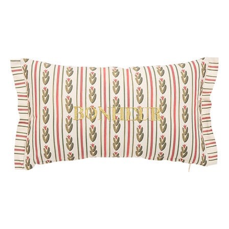 Coussin Broderie Mona 30 × 50 cm | Irisia Maison