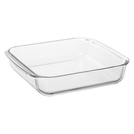 Plat Carré 22 × 22 cm Verre avec Couvercle | Irisia Maison