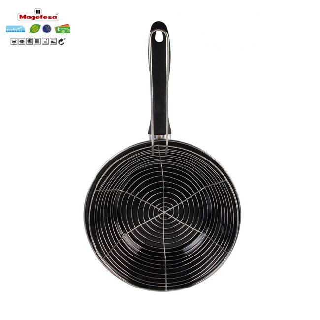 Poêle à frire noir acier émaillé – antiadhésif tous feux