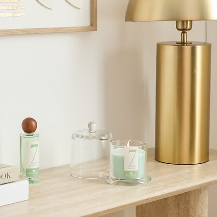 Coffret parfumé basilic Numia – bougies diffuseur et spray Coffret parfumé basilic bougies diffuseur spray Numia maison