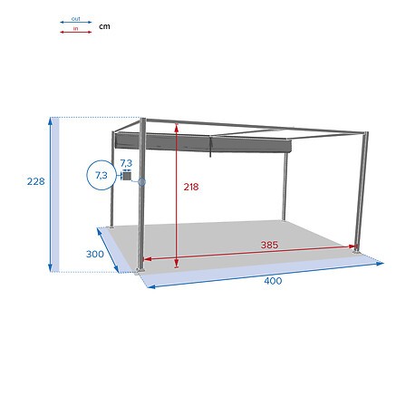 Tonnelle Palmeira 3x4 m aluminium ardoise toit rétractable jardin