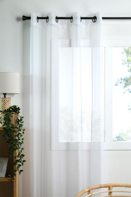 Voilage blanc 140 × 260 cm 100 % polyester | Irisia Maison