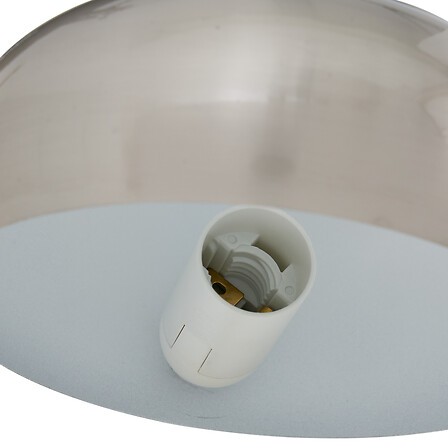 lampe à poser métal argenté 38 cm avec abat-jour orientable