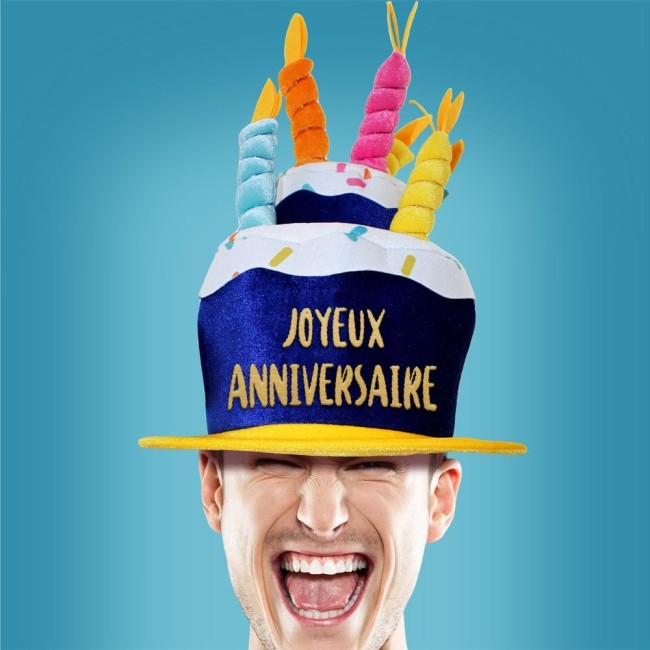 Chapeau anniversaire humoristique et festif Chapeau anniversaire coloré festif adulte