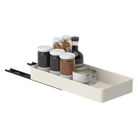 Organiseur coulissant pour placards beige L17,5xP38,6xH6,7 cm rangement cuisine