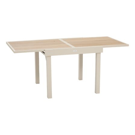 Table jardin extensible Piazza 8 places – aluminium et verre trempé Table de jardin extensible carrée Piazza argile 8 places aluminium verre