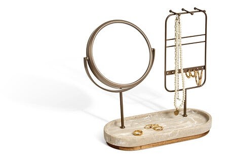 miroir porte-bijoux 27 cm en polyrésine miroir porte-bijoux 27 cm en polyrésine