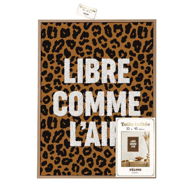 Toile Tuftée Libre comme l’air 30 × 40 cm | Irisia Maison