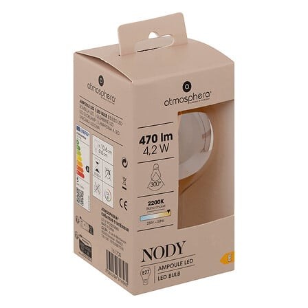 ampoule led filament e27 a60 ambre vintage 2200k