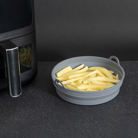 Panier Airfryer silicone 22x21 cm rond ou carré pour cuisson saine
