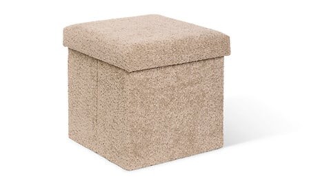 pouf pliant Soana taupe 38 cm assise d'appoint