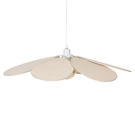 Suspension pétales beige avec câble réglable E27