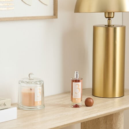 Coffret parfumé  ambre Numia – bougies diffuseur et spray