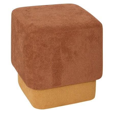 pouf 2 en 1 Doki ambre et ocre modulable