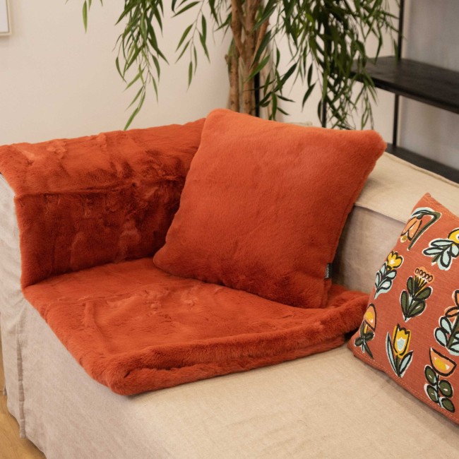 Plaid Prestige brique 130 × 170 cm 800 g/m² | Irisia