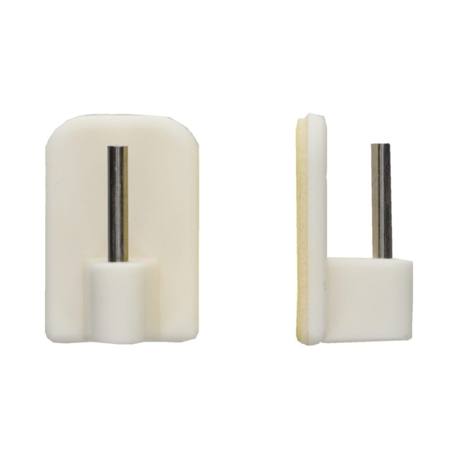Lot de 4 supports adhésifs blanc pour rideaux Lot de 4 supports adhésifs blanc pour rideaux