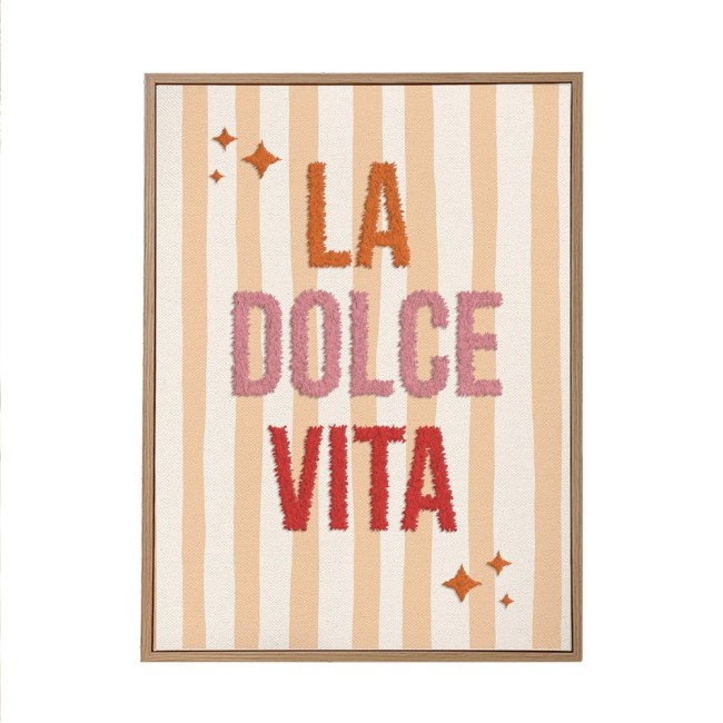 toile murale dolce vita 30x40 deco italienne tuftee mediterraneen