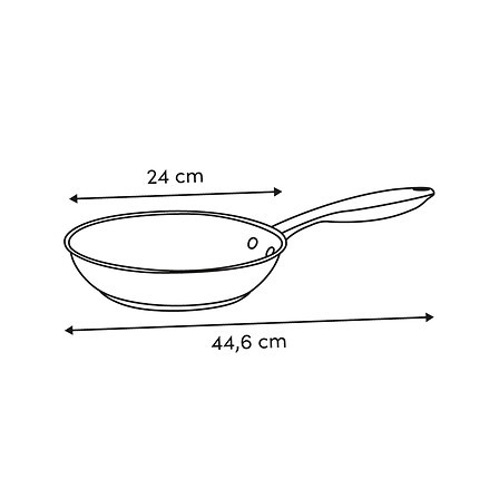 Poêle Resilience inox 24 cm – ustensile cuisson tous feux induction