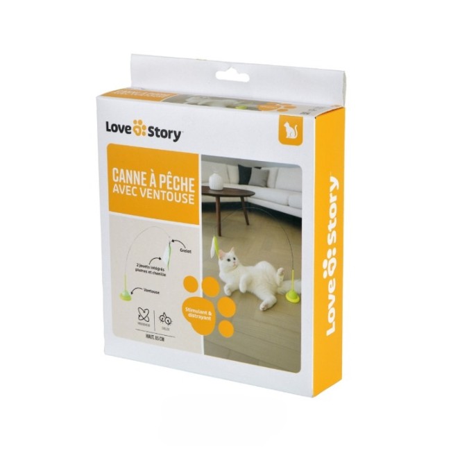 Jouet interactif pour chat avec ventouse 85 cm | Irisia Maison Jouet interactif pour chat avec ventouse 85 cm | Irisia Maison