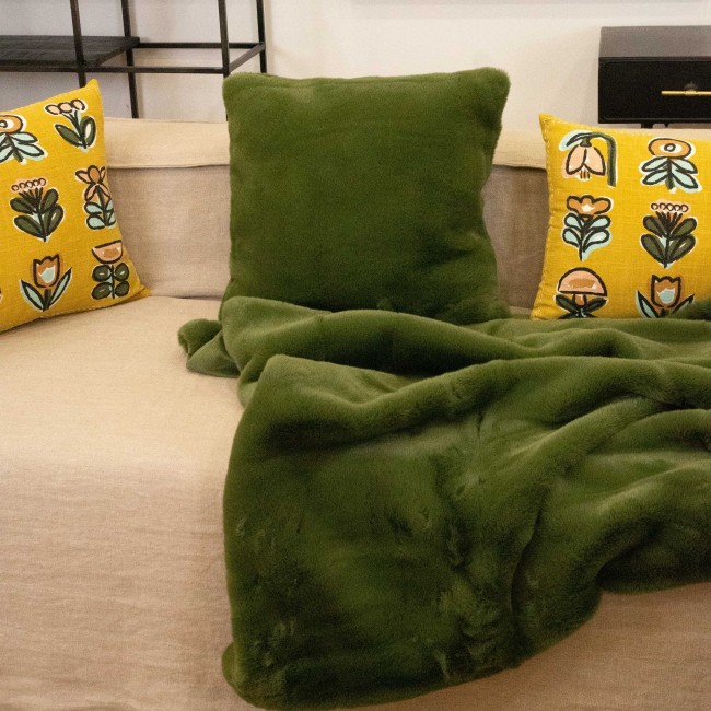 Plaid Prestige pesto 130 × 170 cm 800 g/m² | Irisia