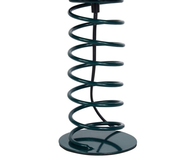 Lampe métal zigzag bleue design décoratif pour salon ou chambre