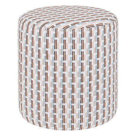 pouf en chenille Sky Lounge beige diamètre 35 cm
