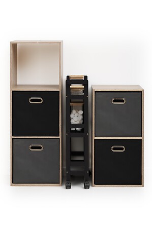 desserte 3 niveaux étroite MDF L40 x P15 x H75 cm desserte 3 niveaux étroite MDF L40 x P15 x H75 cm