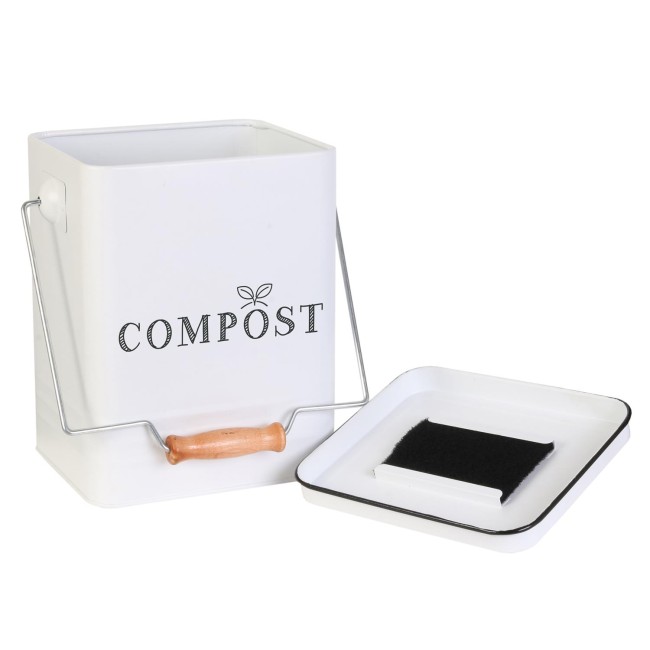 Poubelle de compostage inox 5 L avec filtre | Irisia Maison