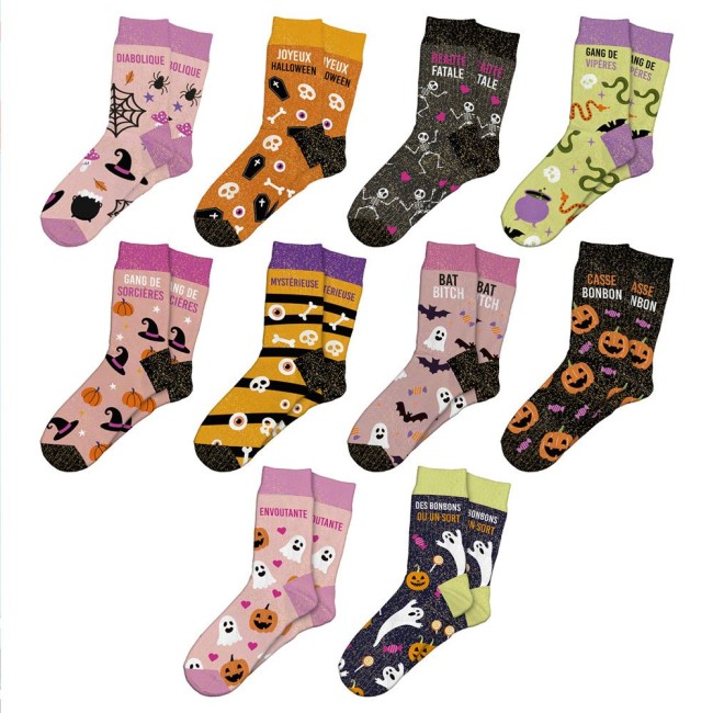 Chaussettes paillettes Halloween femme 36-42 | Irisia Maison Chaussettes paillettes Halloween femme 36-42 | Irisia Maison