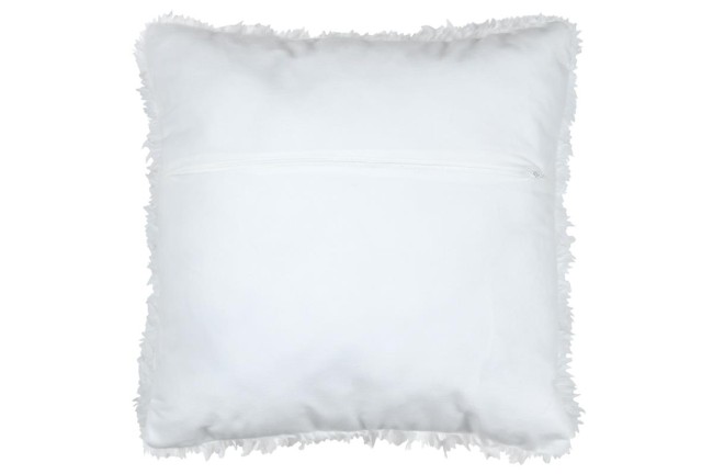 Coussin Poule frisée blanc 45 × 45 cm | Irisia Maison