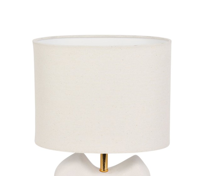 Lampe à poser en céramique beige décorative