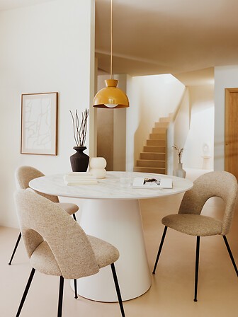 Suspension métal ocre Ø22 cm avec douille G9