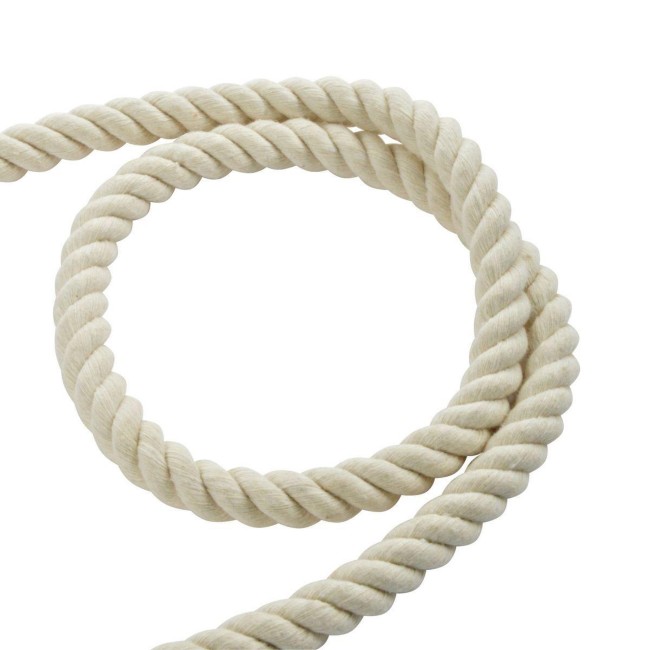 Laisse chien City coton et cuir écru 150 cm | Irisia Maison