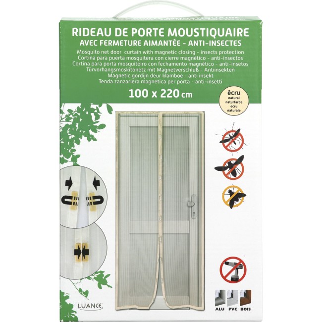 rideau moustiquaire aimante 100x220 cm ecru anti insectes porte terrasse rideau moustiquaire aimante 100x220 cm ecru anti insectes porte terrasse
