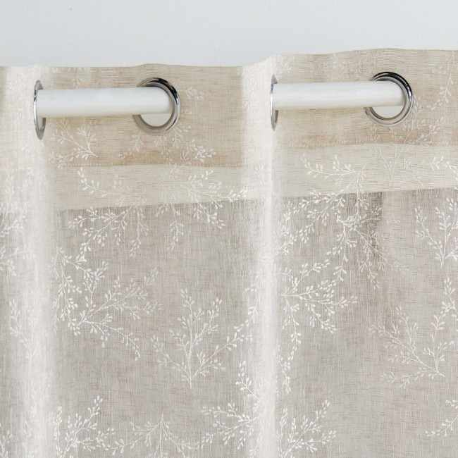 voilage Karla taupe 140 × 240 cm à oeillets | Irisia Maison voilage Karla taupe 140 × 240 cm à oeillets | Irisia Maison