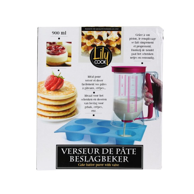 Verseur à pâte 90 cl à piston – distributeur pâtisserie Verseur pâte à gâteau piston 90 cl distributeur pâtisserie